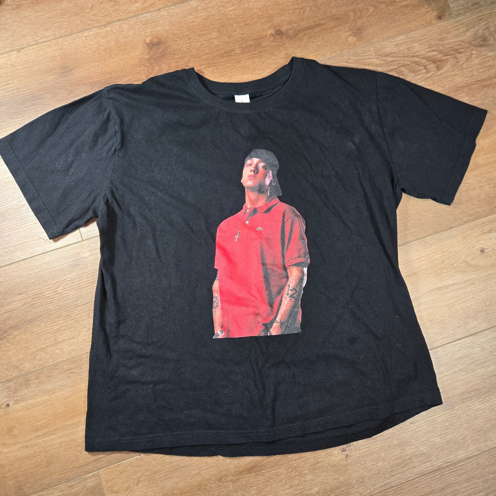 Vintage Eminem D12 Slim Shady T Shirt Mens L Black Y2K Hip Hop Rap Tee